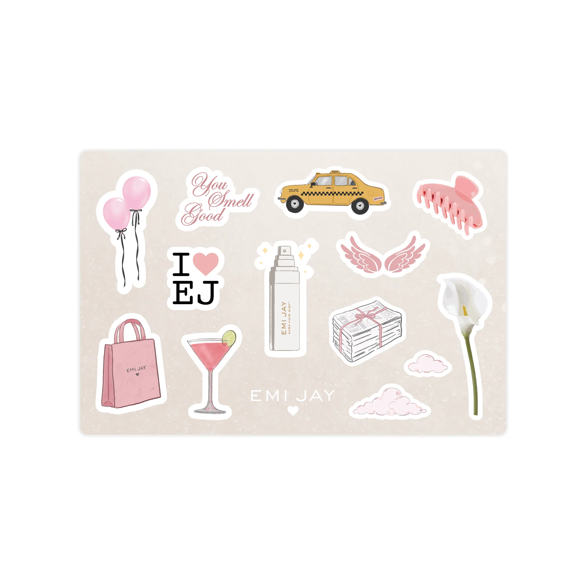 Aura Hair Mist Sticker Set