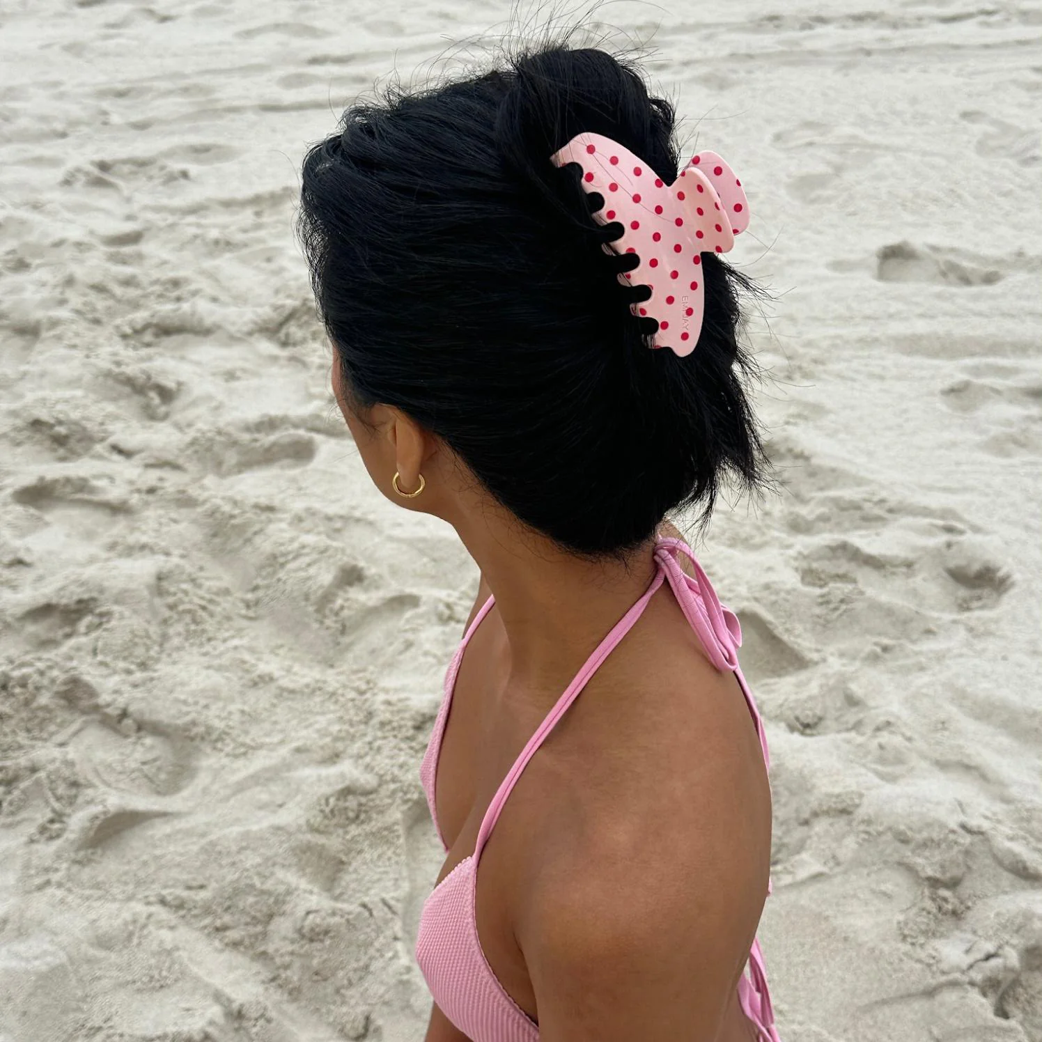 Big Effing Clip in Blush Polka Dot - Image 4