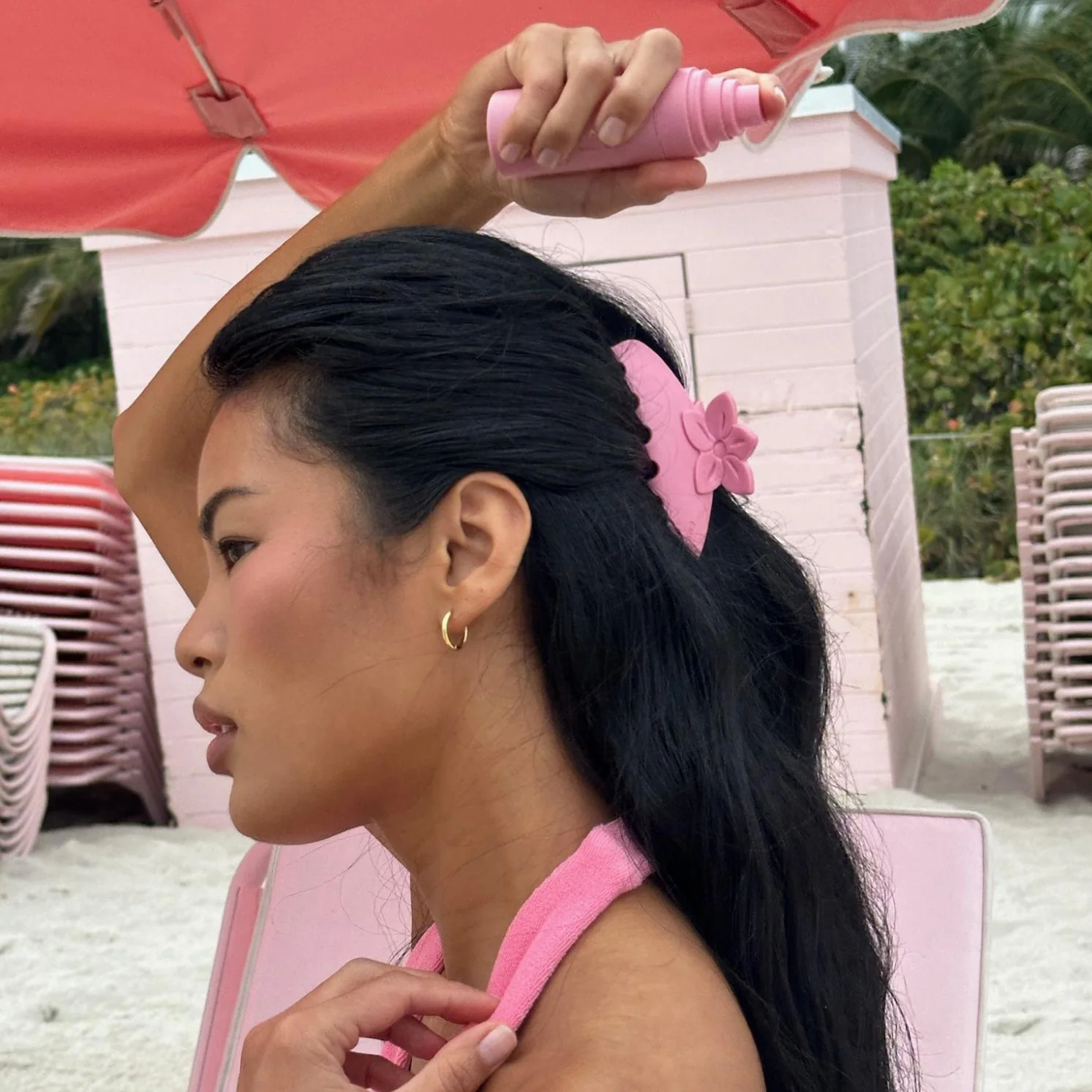Big Effing Clip in Lychee Hibiscus - Image 3