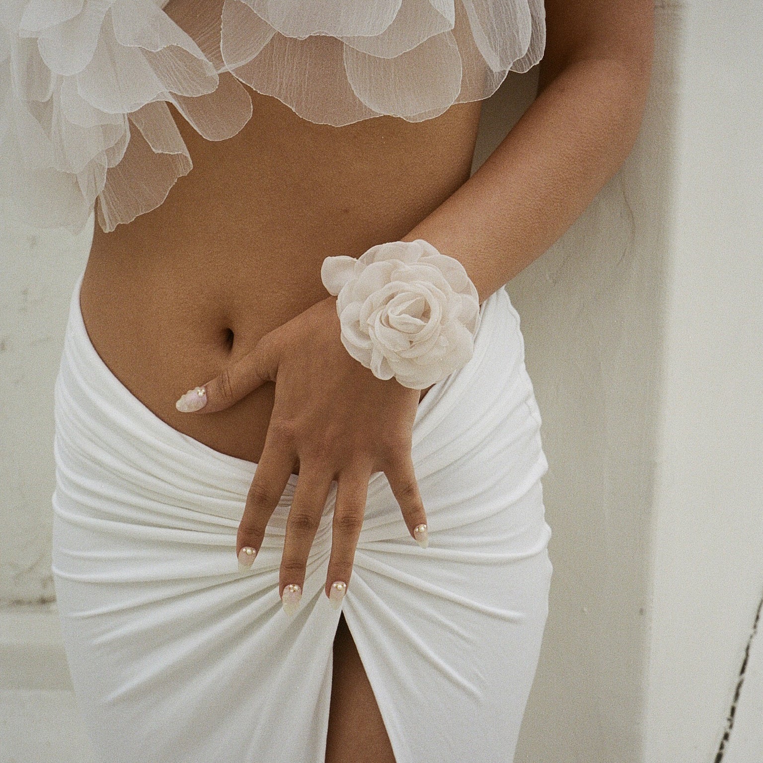 Camellia Scrunchie in Oyster - Image 2