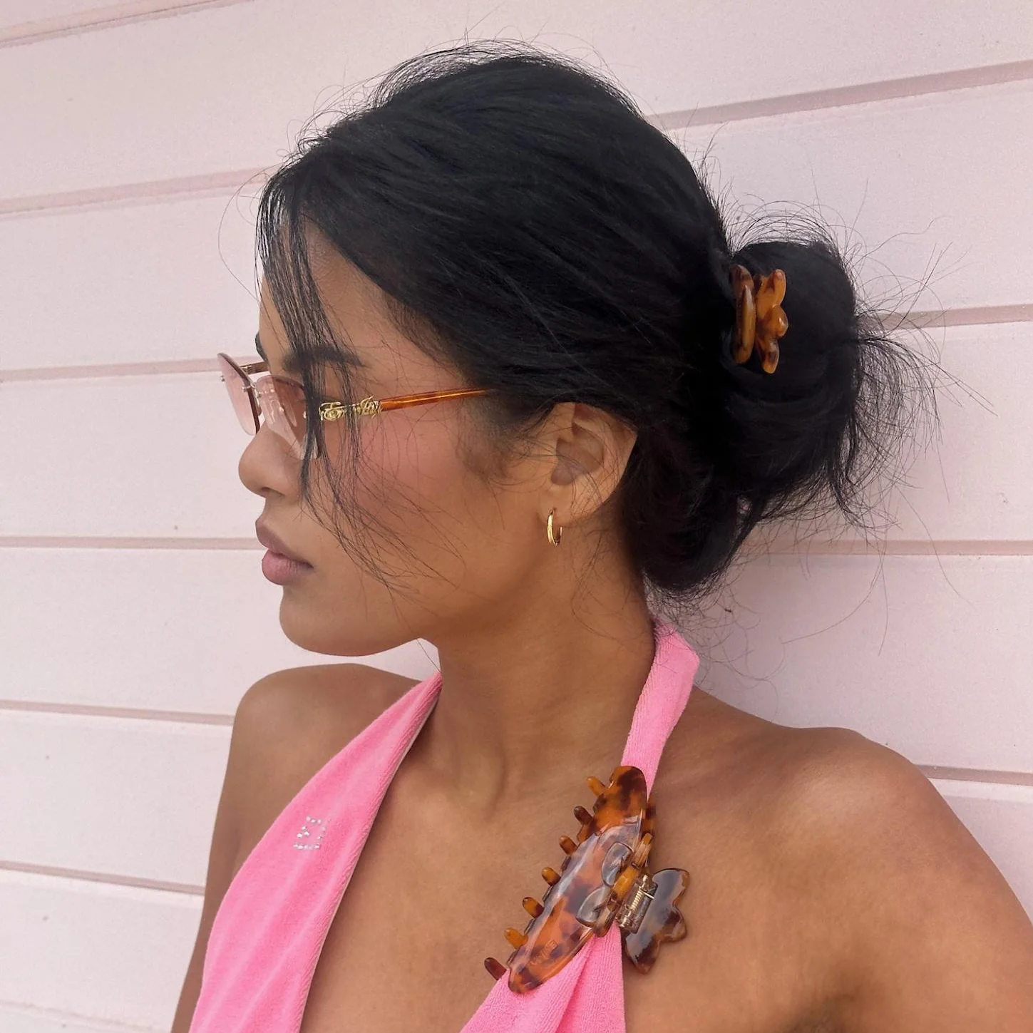 Hair Pin in Tortoise Hibiscus - Image 4