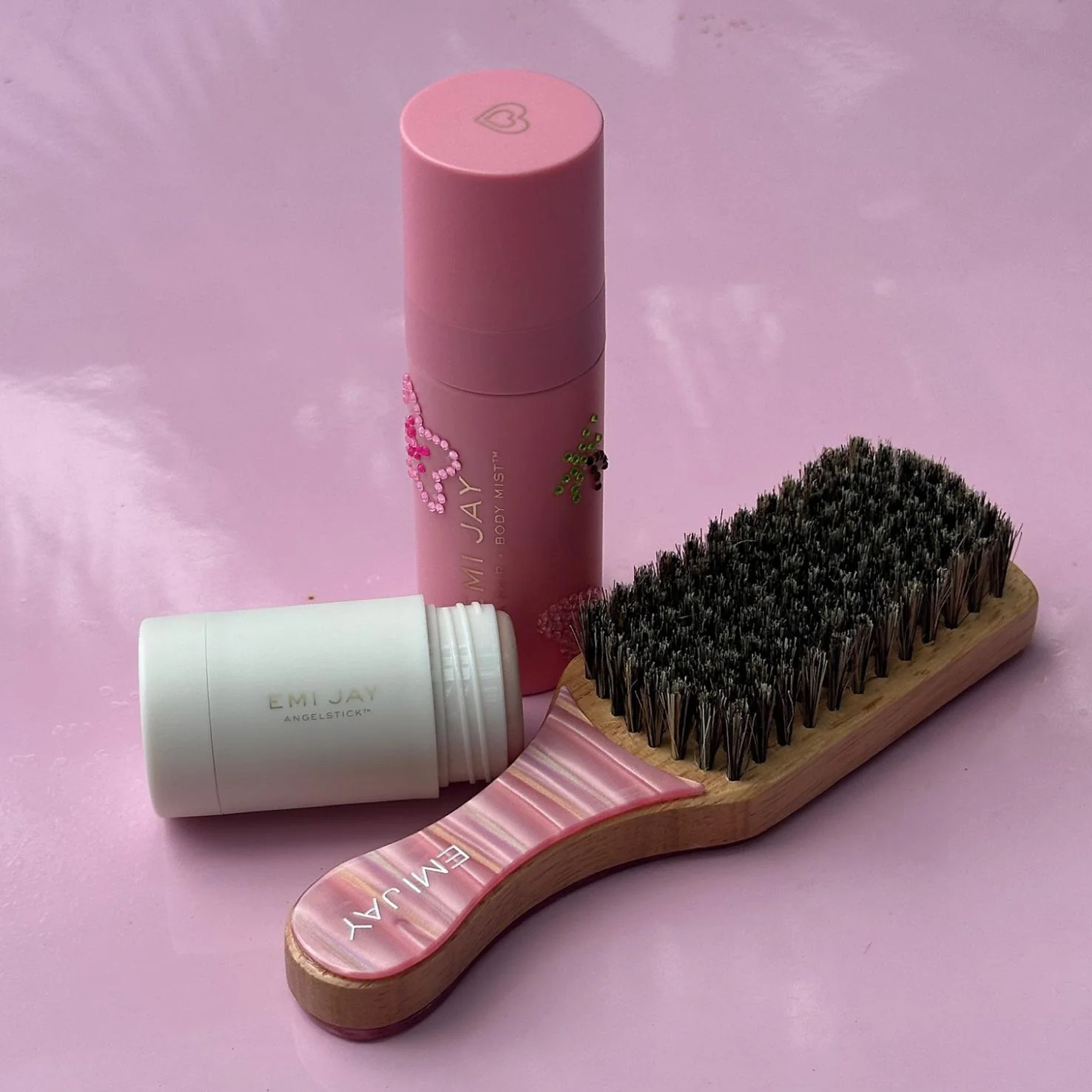 Mini Boar Bristle Brush in Lychee Baby - Image 4