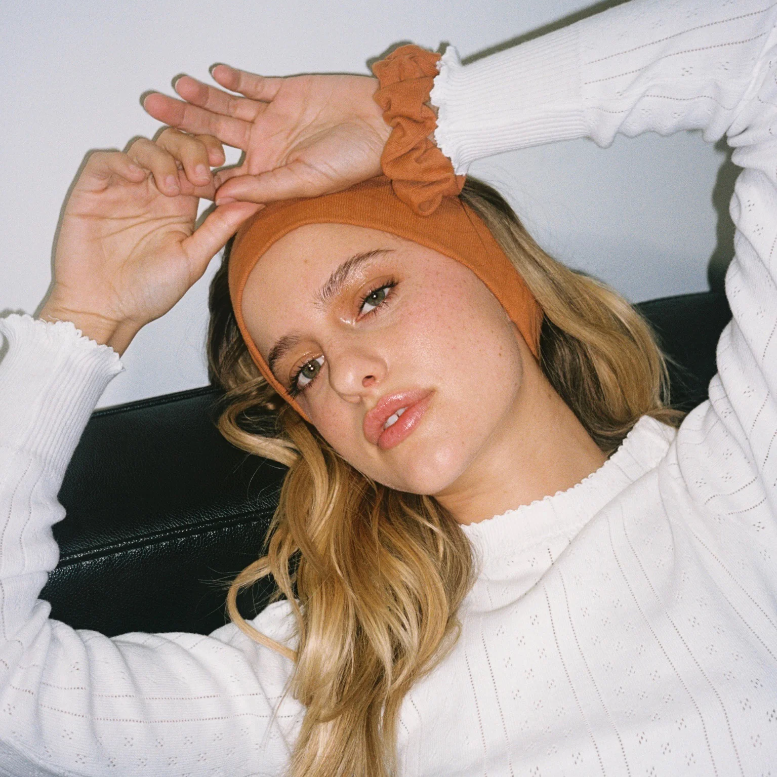 Pointelle Scrunchie in Spice - Image 5