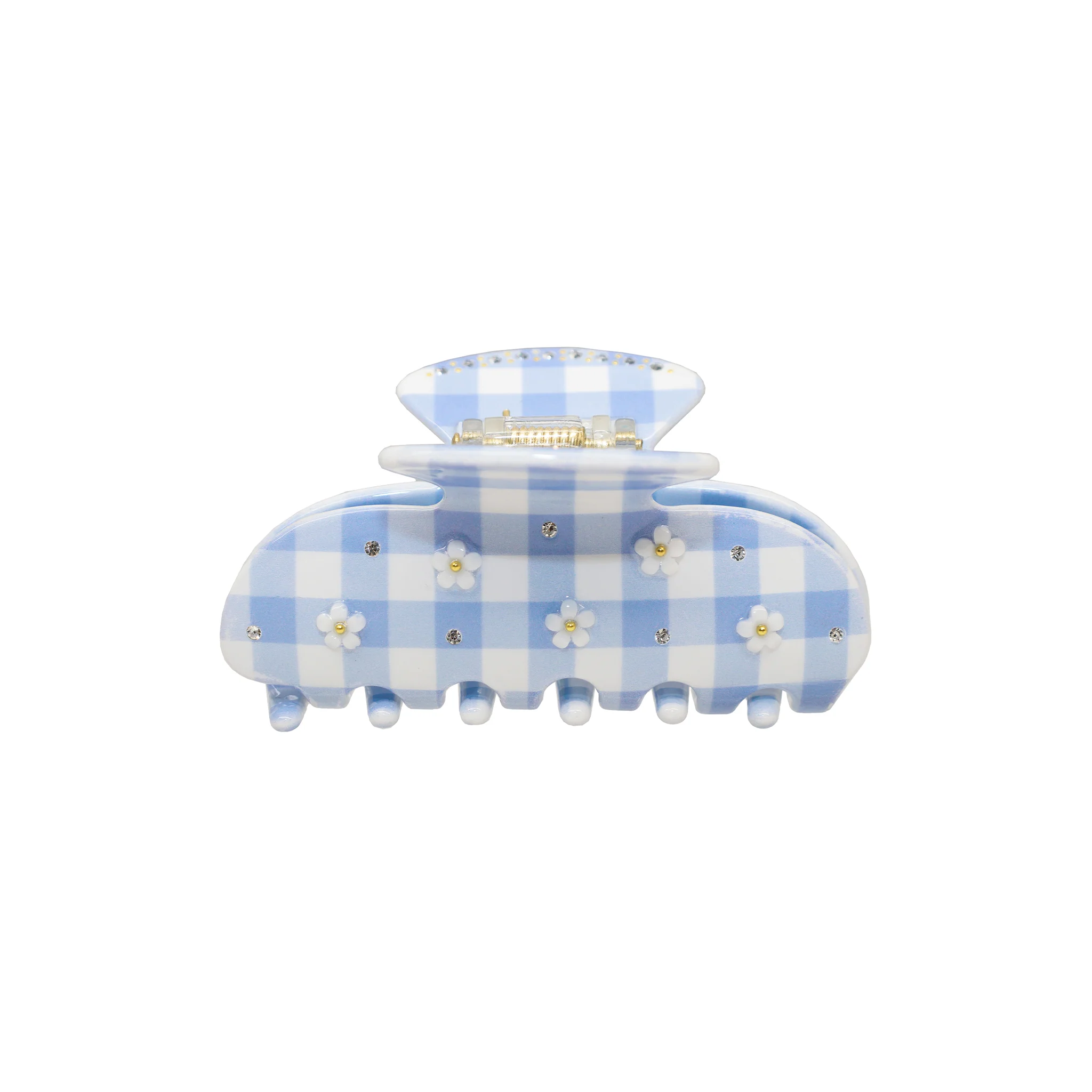Sweetheart Clip in Daisy Blue Picnic