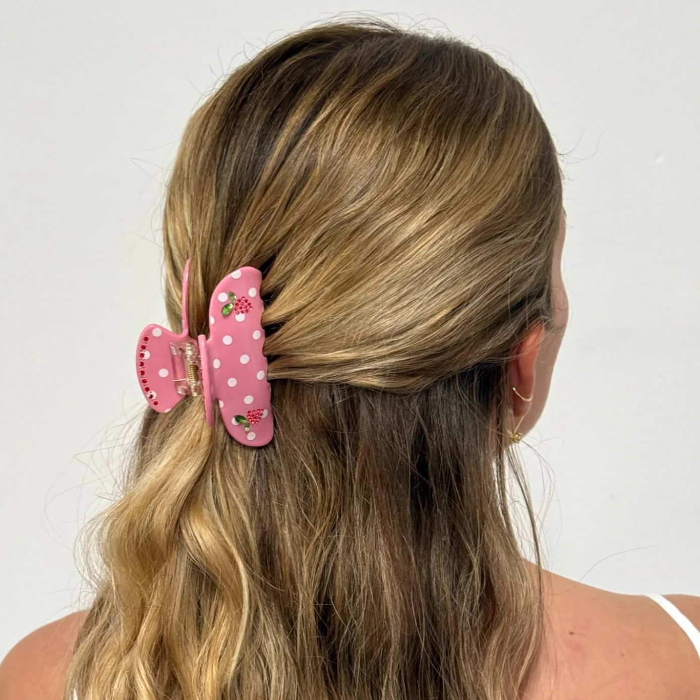 Sweetheart Clip in Lychee Berry Dot - Image 3